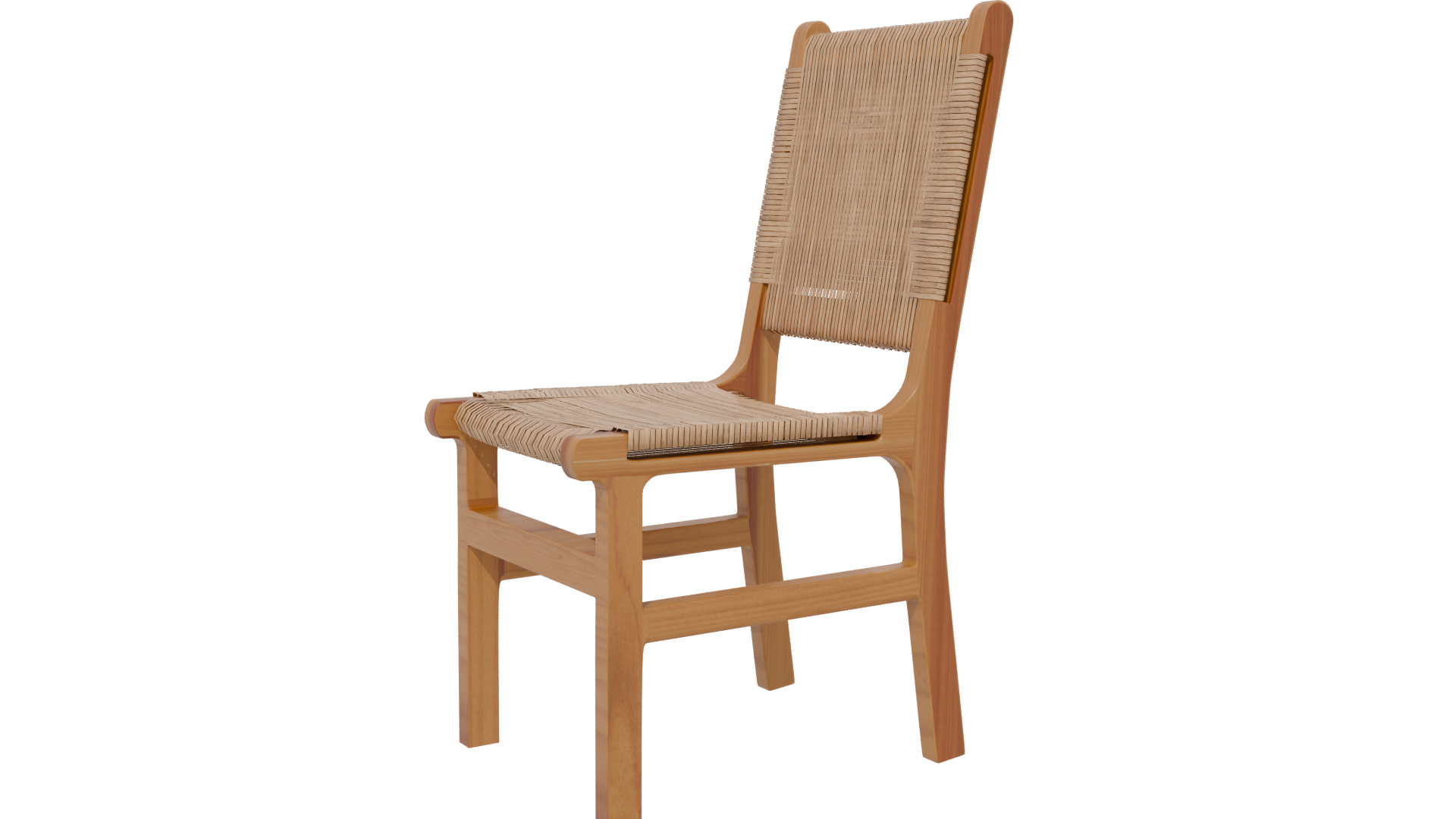 Stylish Woven Back Dining Chair 3D Model - Professional 3D Model Render 13