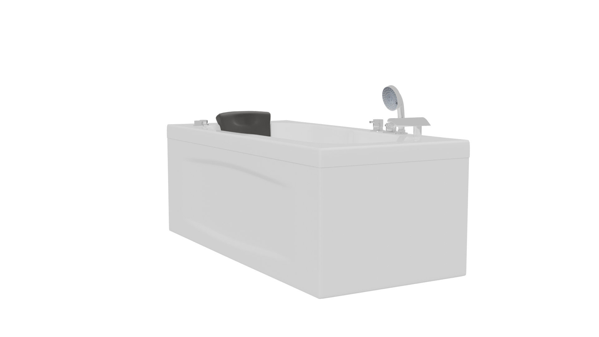 Rectangular Whirlpool Bathtub 3D Model - Professional 3D Model Render 13