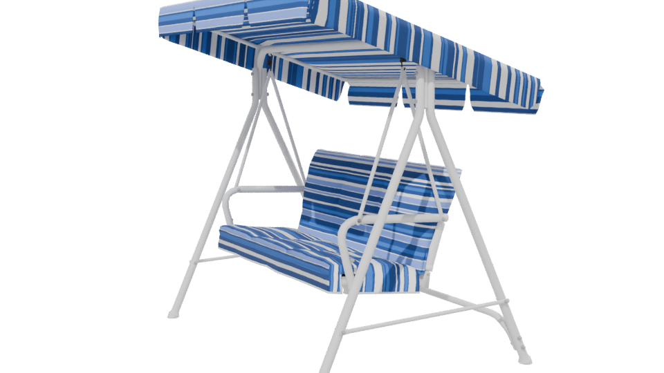 Stylish Outdoor Swing Bench with Canopy 3D Model - Professional 3D Model Render 13
