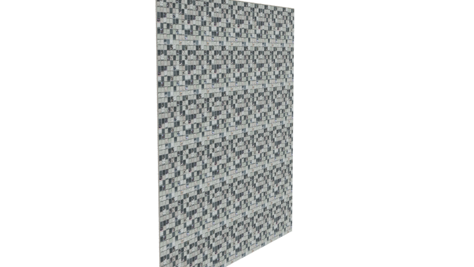 Stylized Mosaic Wall Panel 3D - Professional 3D Model Render 9