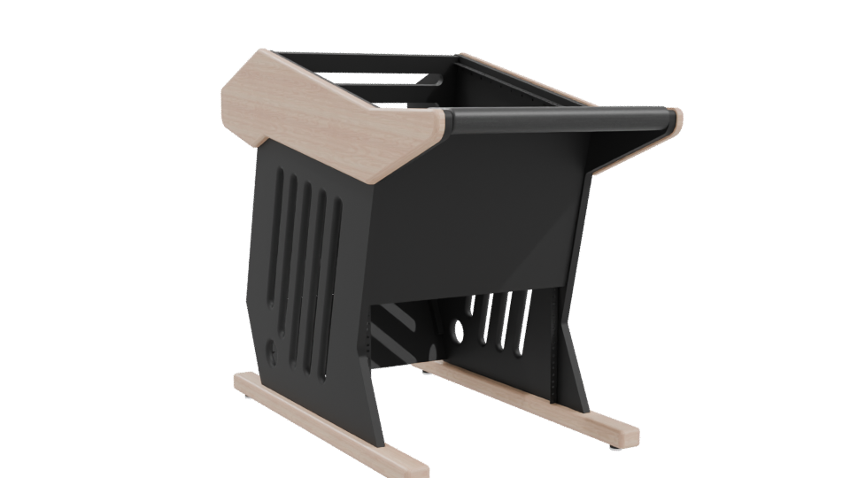 Stylish Wooden Baby Cradle Model - Professional 3D Model Render 10