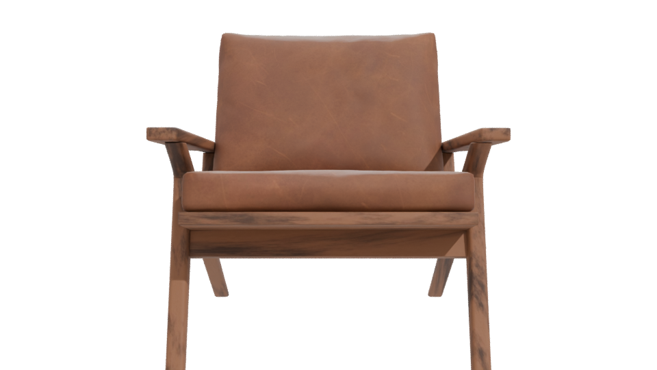 Stylish Leather Armchair 3D - Professional 3D Model Render 11