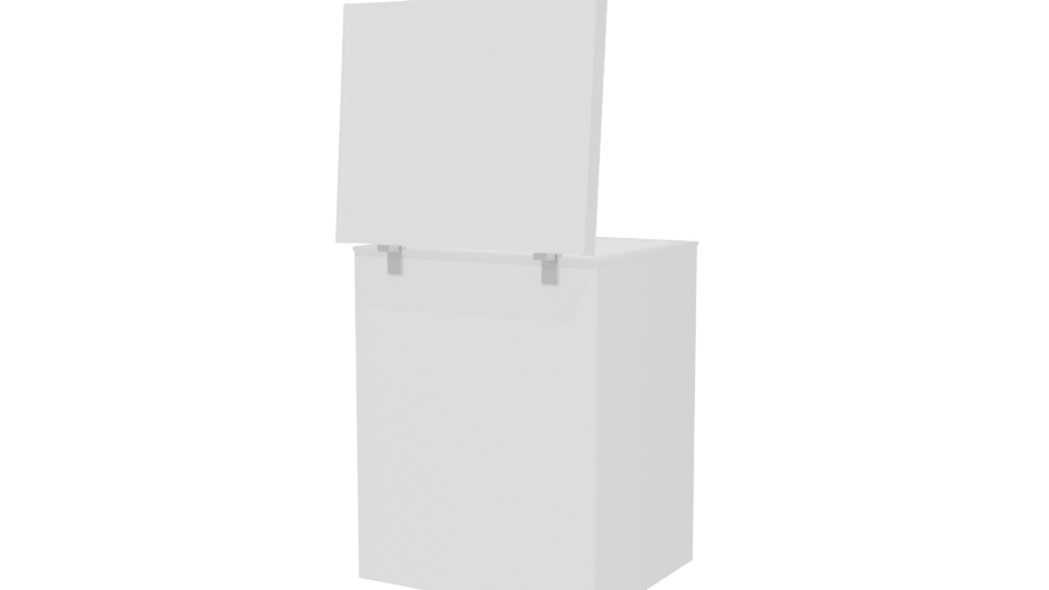 Compact Chest Freezer 3D Model - Professional 3D Model Render 6