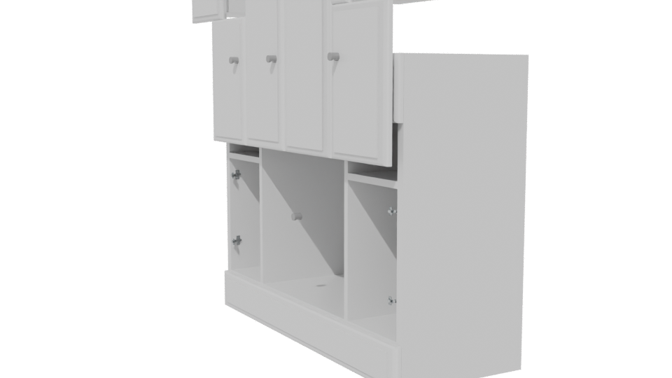 Contemporary Bathroom Vanity Unit 3D Model - Professional 3D Model Render 13