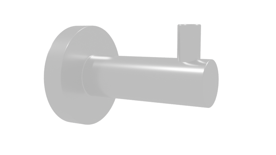 Stylized Metal Wall Hook Model - Professional 3D Model Render 9