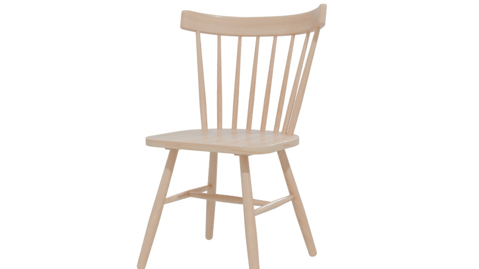 Minimalist Wooden Dining Chair 3D - Professional 3D Model Render 12