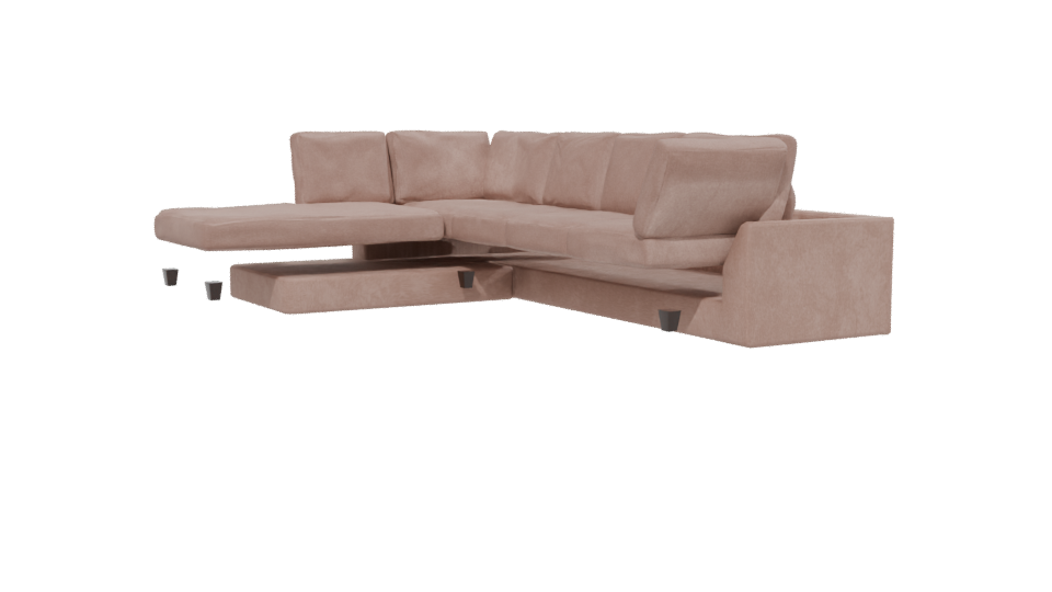 Contemporary L-Shaped Sofa Model - Professional 3D Model Render 13