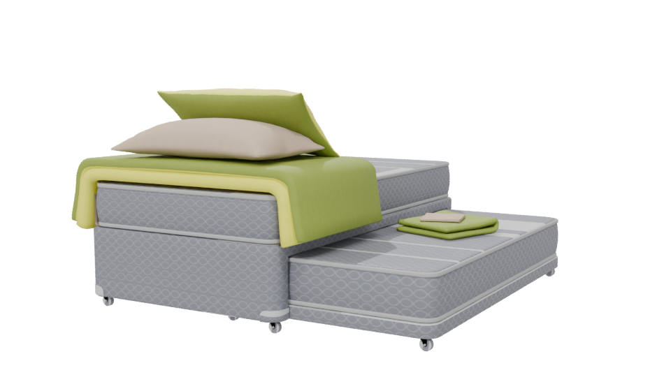 Stylish Double Bed Model - Professional 3D Model Render 6