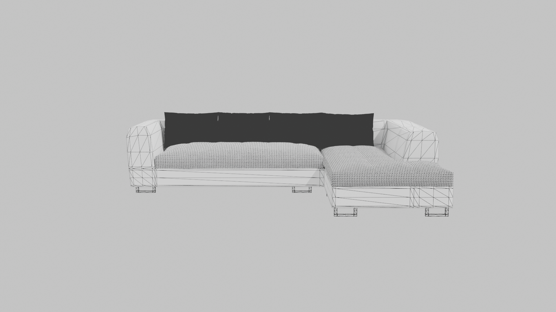 Modern Sectional Sofa 3D Model - Professional 3D Model Render 16