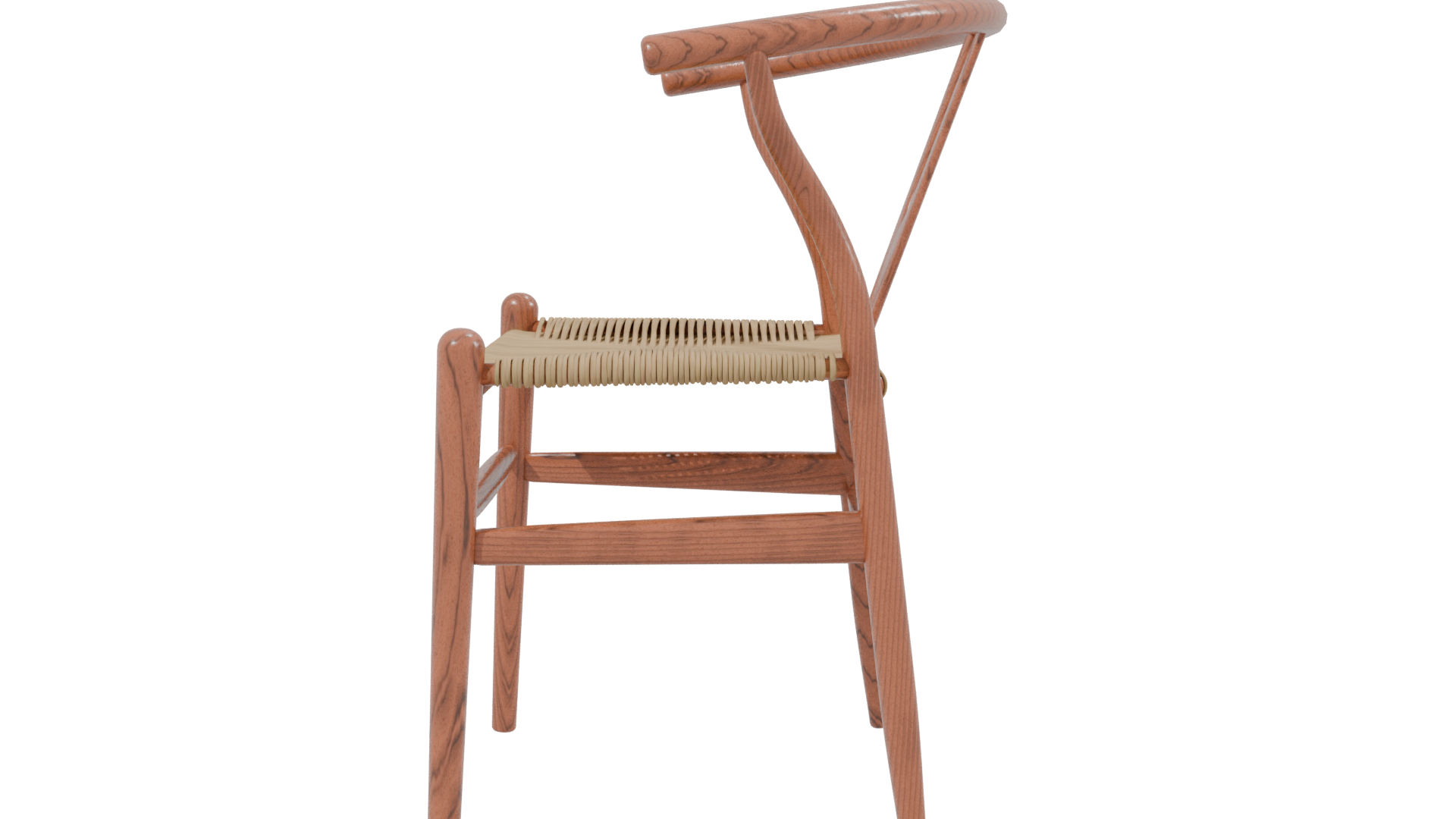 Classic Wooden Wishbone Chair 3D - Professional 3D Model Render 2