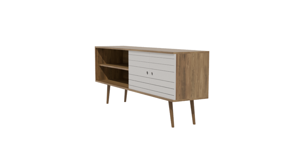 Stylish Wooden TV Stand 3D - Professional 3D Model Render 13