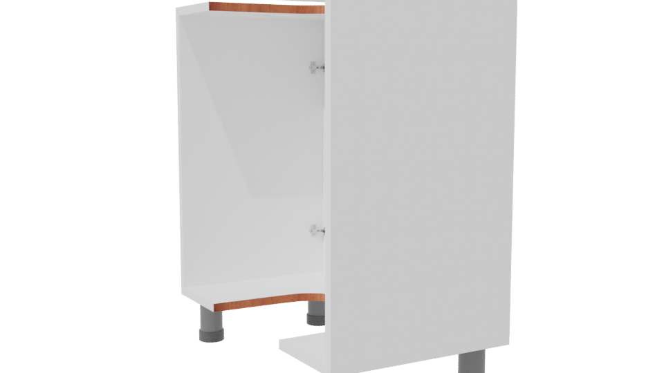 Minimalist White Cabinet Model - Professional 3D Model Render 7