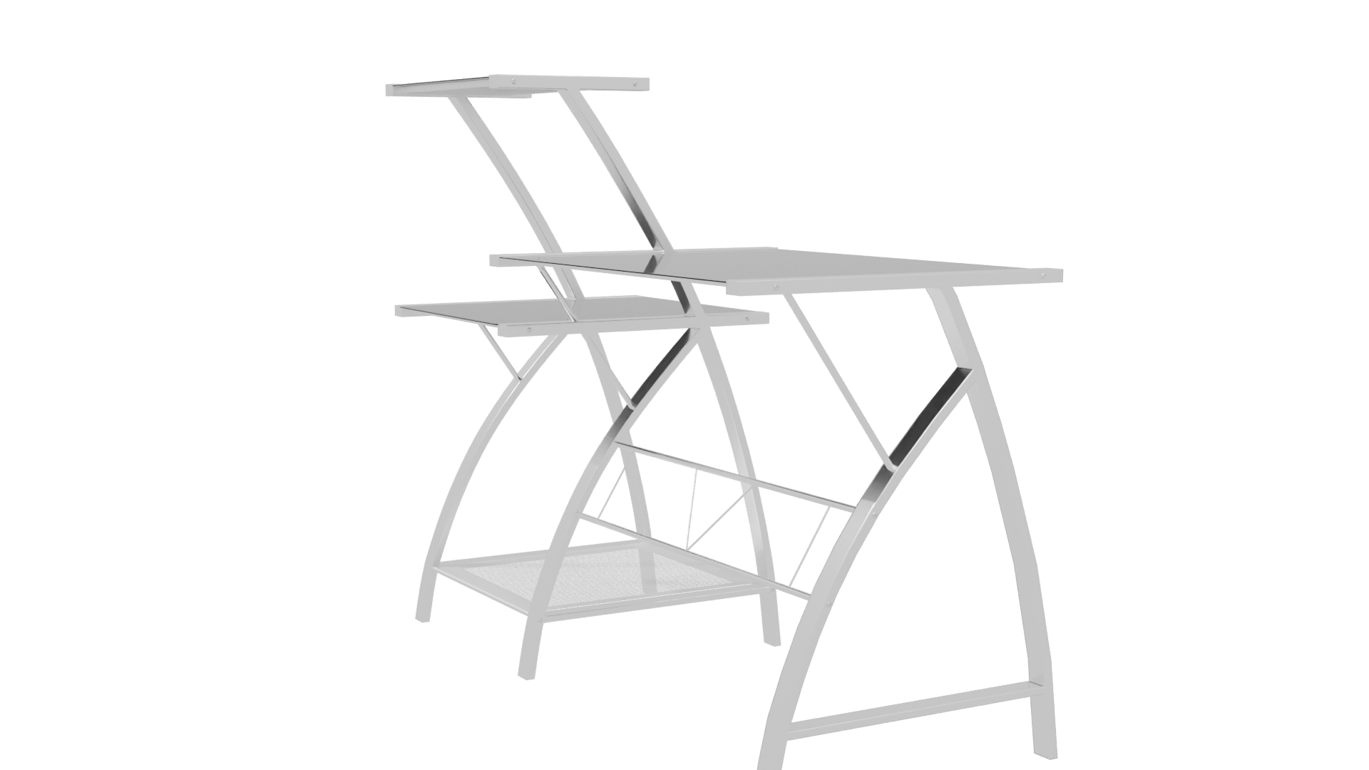 Stylish Modern Multi-Tier Table - Professional 3D Model Render 4