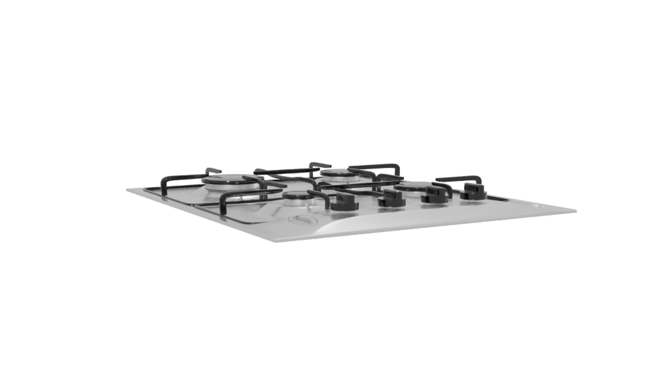 Modern Gas Cooktop 4 Burners 3D - Professional 3D Model Render 13