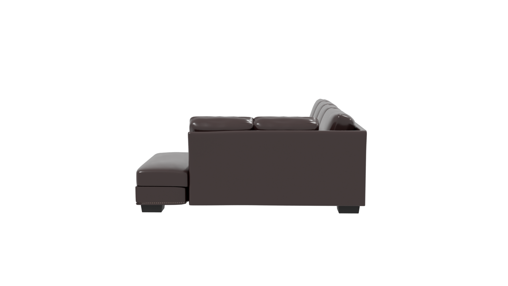 Luxurious Leather Sectional Sofa 3D Model - Professional 3D Model Render 2