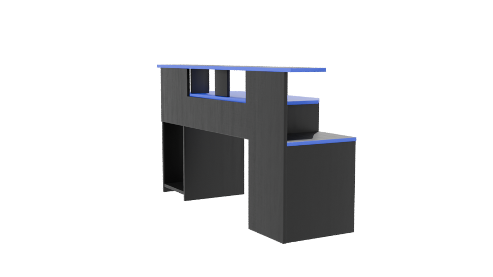 Sleek Modern Office Desk 3D - Professional 3D Model Render 7