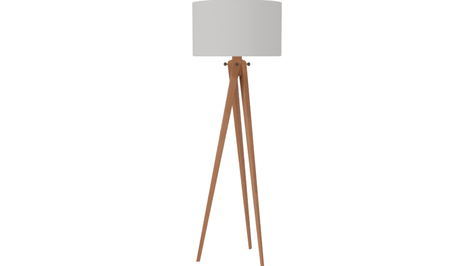 Stylish Modern Tripod Floor Lamp - Professional 3D Model Render 7