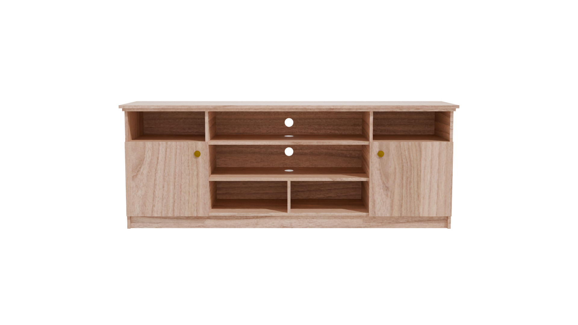 Contemporary Wooden TV Stand Model - Professional 3D Model Render 11
