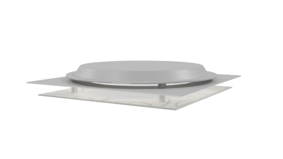 Stylish Circular Ceiling Light Fixture - Professional 3D Model Render 9