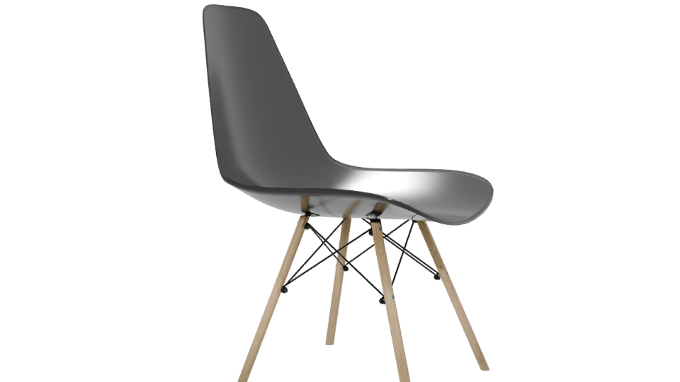 Minimalist White Chair 3D Model - Professional 3D Model Render 6