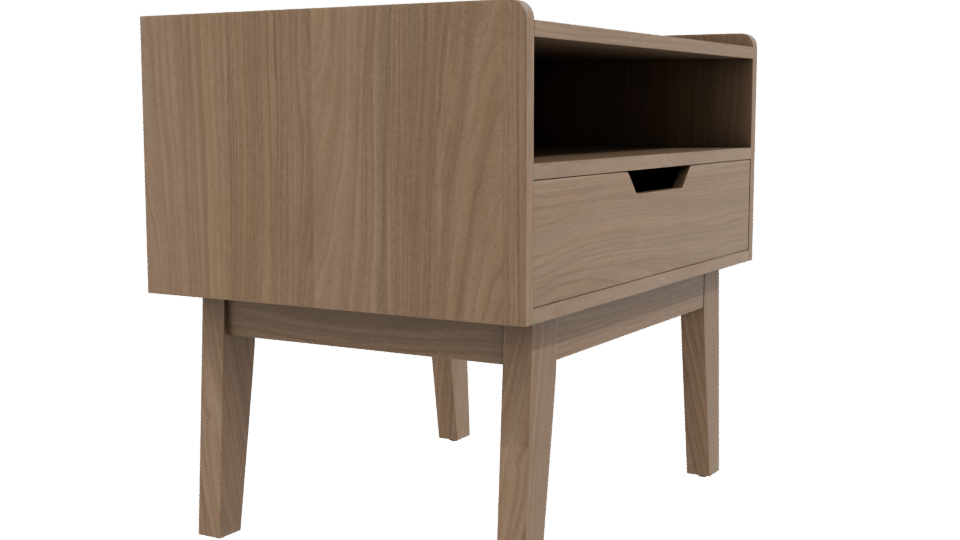 Buró Budapest Nogal 3D Model - Professional 3D Model Render 9