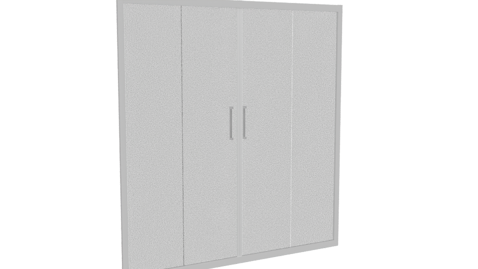 Elegant Glass Shower Door 3D Model - Professional 3D Model Render 4