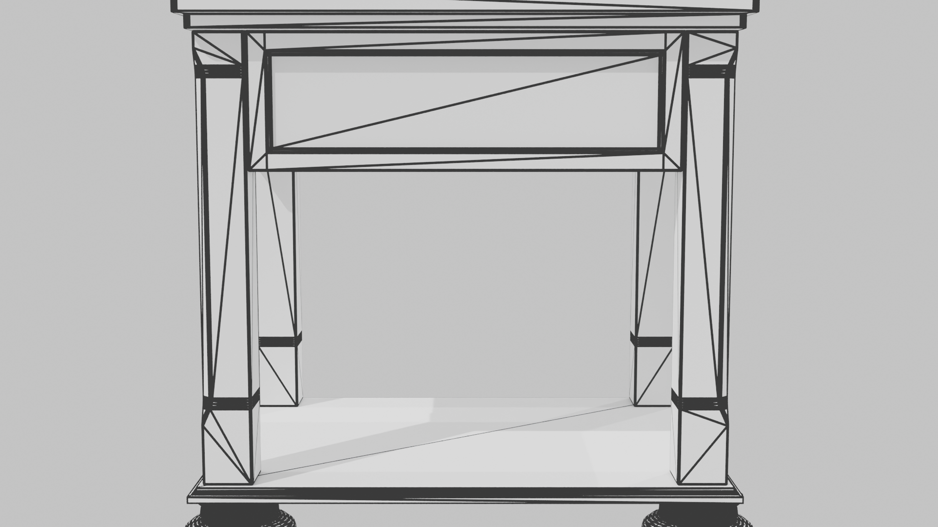 Elegant Wooden Side Table Model - Professional 3D Model Render 13