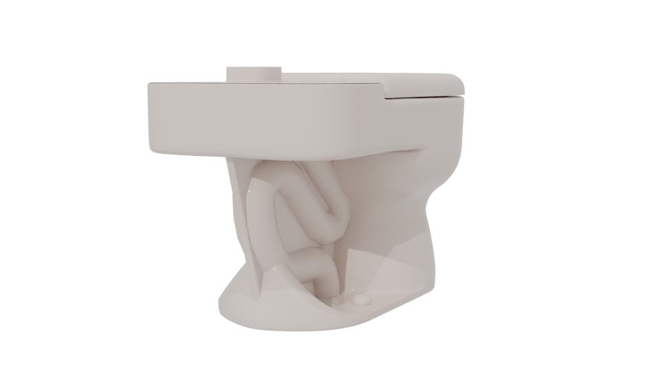 Elegant Ceramic Toilet Model for Modern Bathrooms - Professional 3D Model Render 6