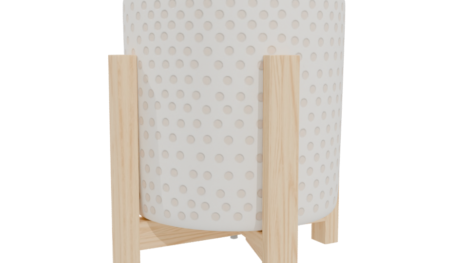 Minimalist Ceramic Planter Stand 3D - Professional 3D Model Render 4