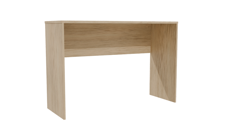 Minimalist Wooden Desk Model - Professional 3D Model Render 4