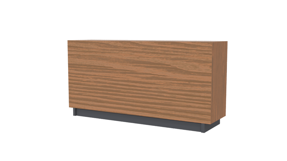 Contemporary Glass-Front Wooden Cabinet 3D Model - Professional 3D Model Render 6