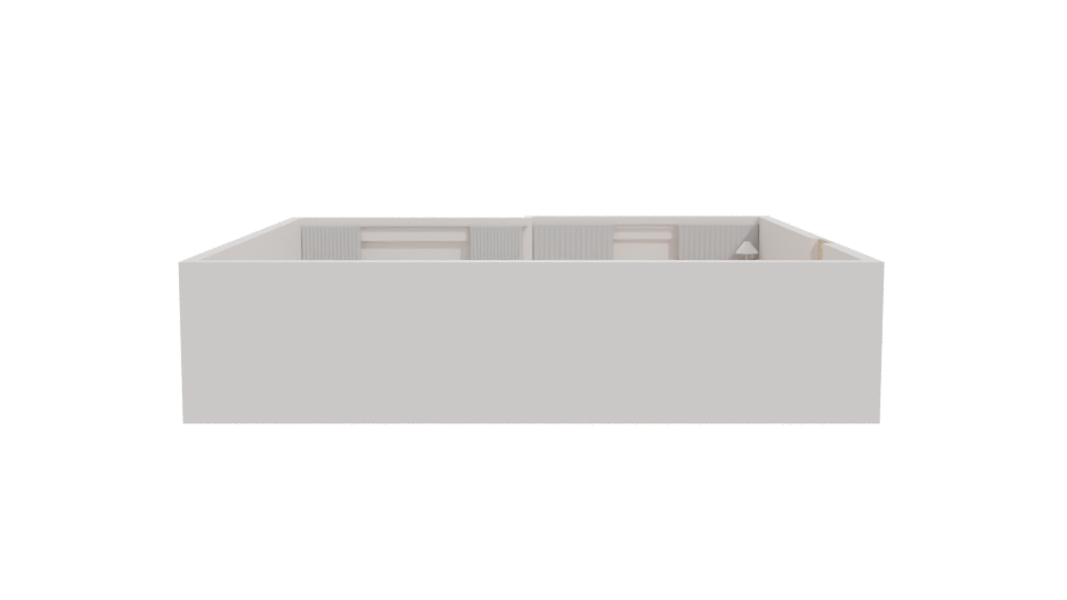 Stylish Minimalist Bedroom 3D Model - Professional 3D Model Render 11