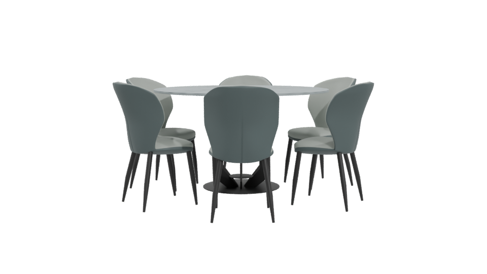 Stylish Dining Table Set 3D - Professional 3D Model Render 4