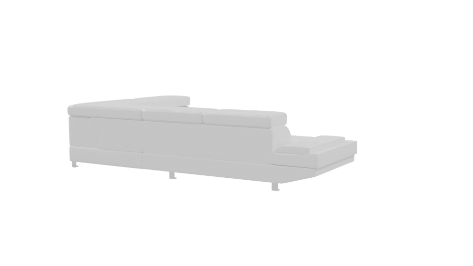 Contemporary L-Shaped Sofa 3D Model - Professional 3D Model Render 9