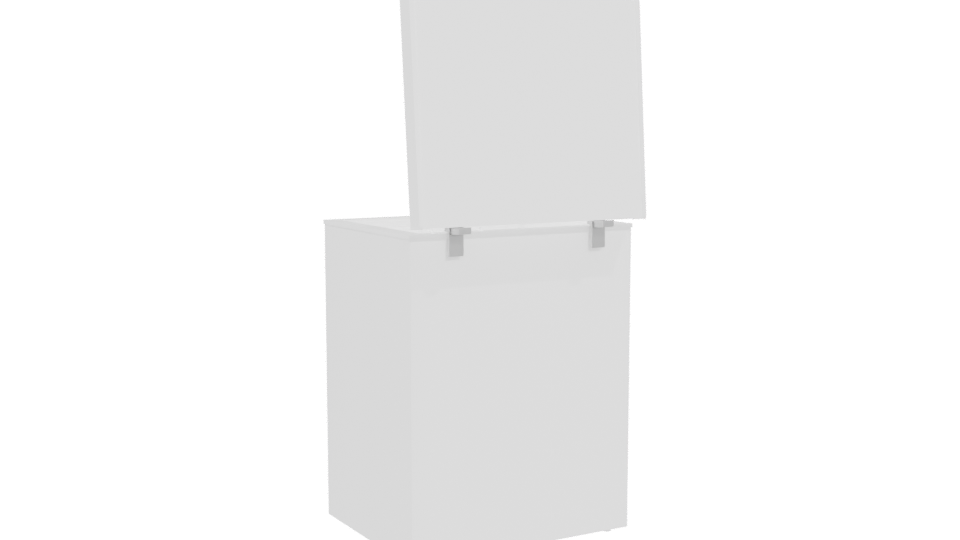 Versatile White Chest Freezer 3D Model - Professional 3D Model Render 4