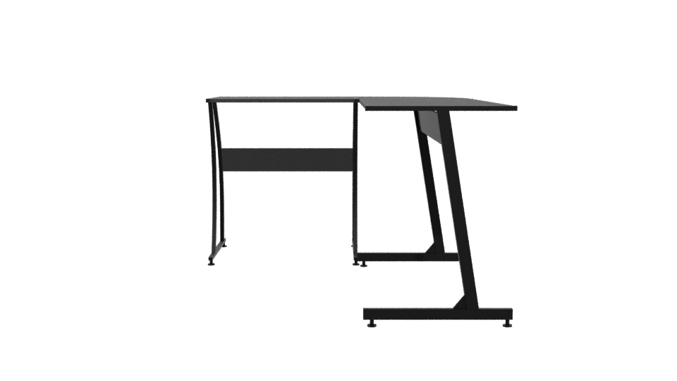 Contemporary L-Shaped Office Desk 3D Model - Professional 3D Model Render 5