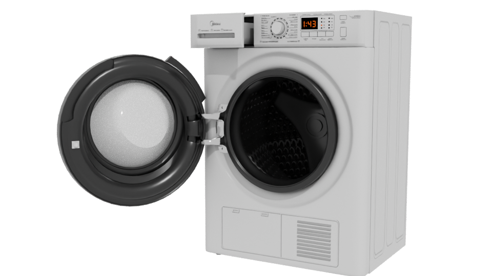 Realistic Household Dryer 3D Model - Professional 3D Model Render 12