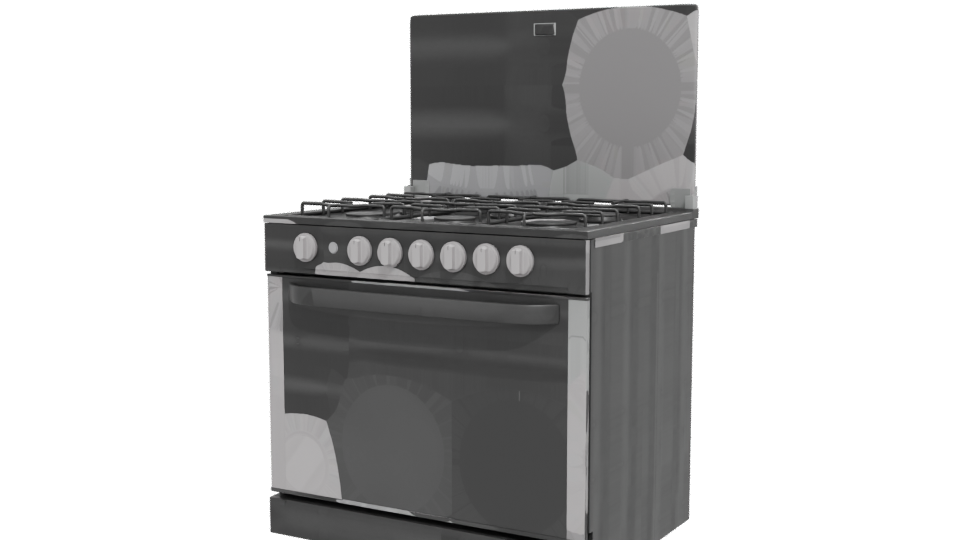 High-End Gas Range 3D Model - Professional 3D Model Render 12