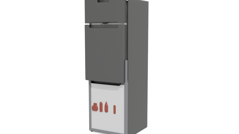 Sleek Refrigerator 3D Model - Professional 3D Model Render 12
