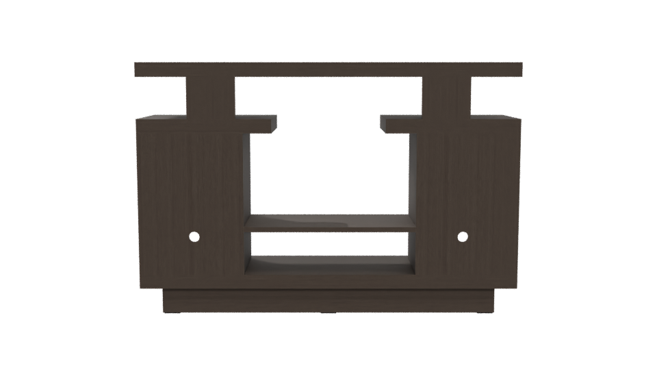 Minimalist Wooden TV Stand 3D - Professional 3D Model Render 5