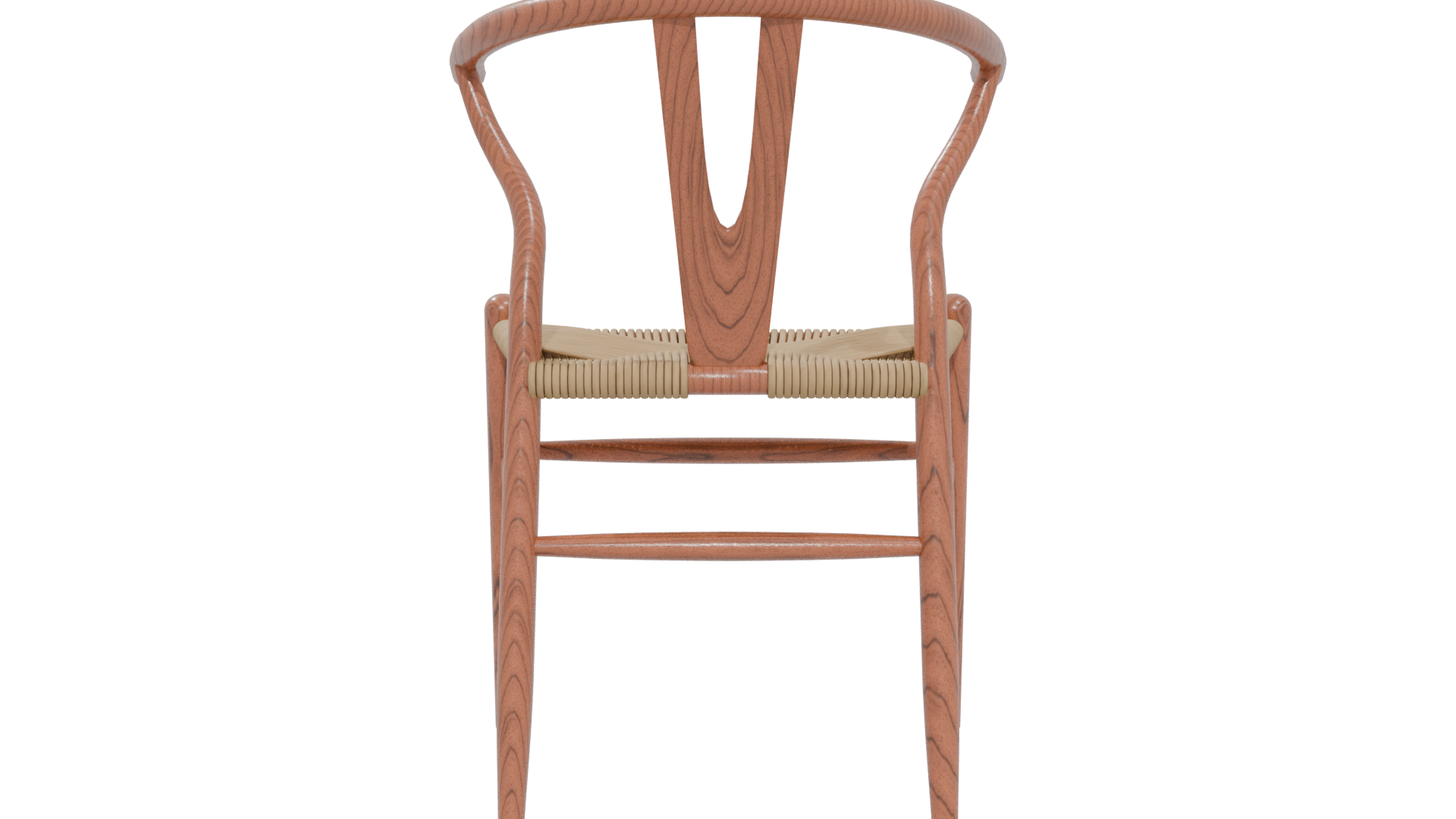 Classic Wooden Wishbone Chair 3D - Professional 3D Model Render 5