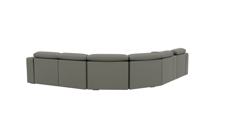 Contemporary Curved Sofa 3D Model - Professional 3D Model Render 3