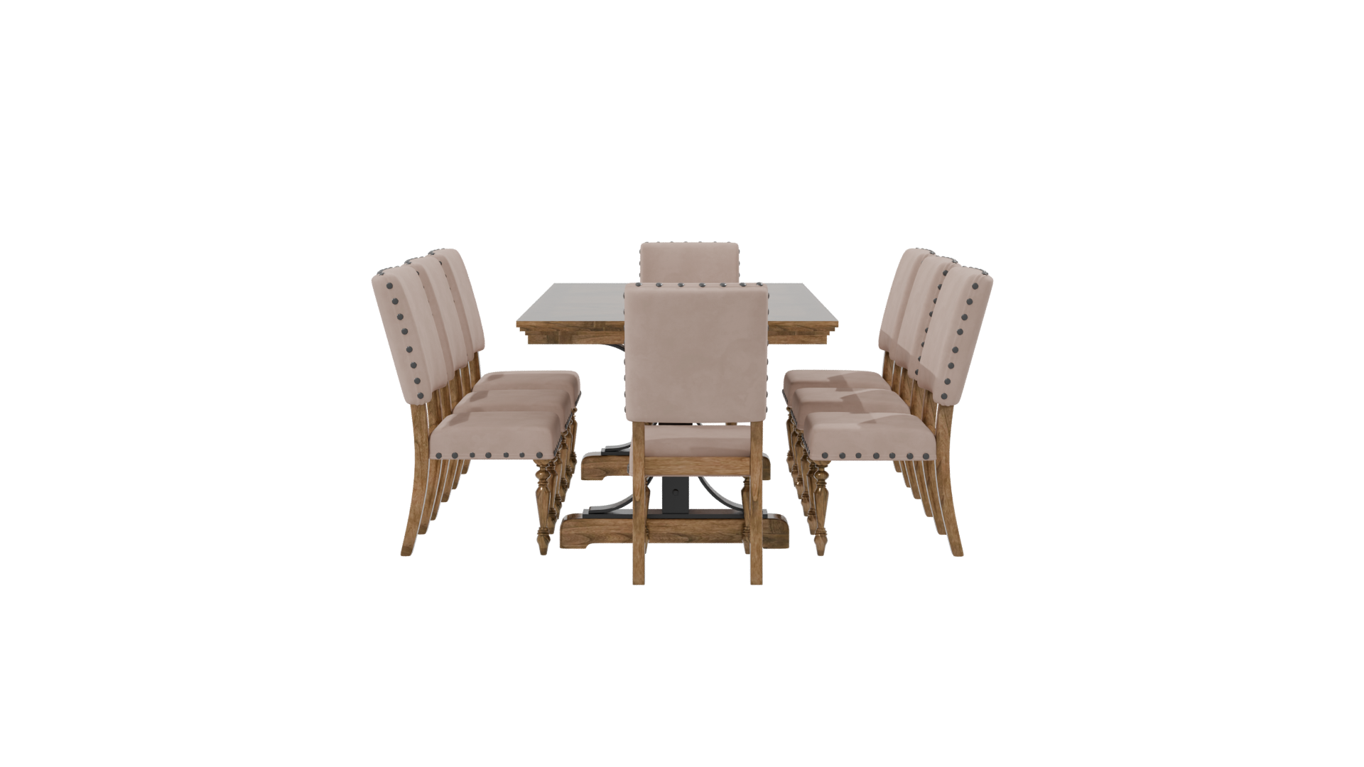 Elegant Dining Table Set 3D - Professional 3D Model Render 8