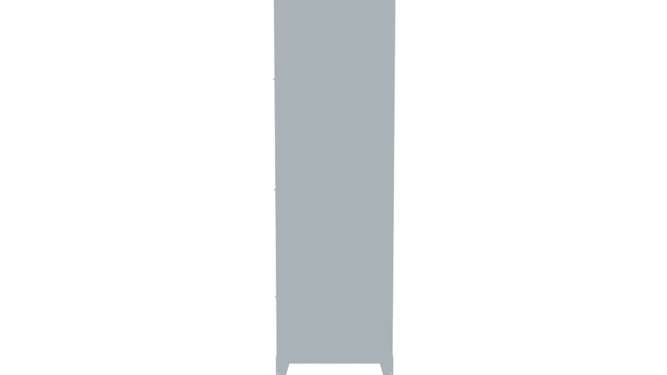 Industrial Six-Compartment Steel Locker 3D Model - Professional 3D Model Render 2