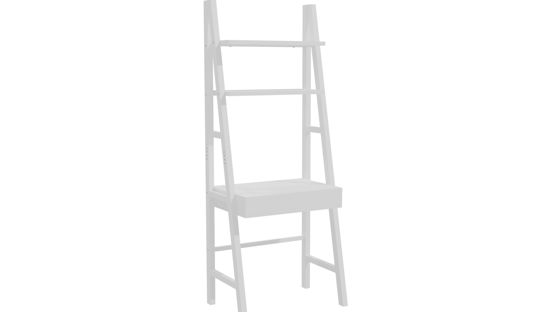 Stylish Wooden Ladder Shelf 3D - Professional 3D Model Render 10