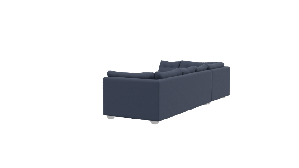 Stylish Modern L-Shaped Sofa 3D Model - Professional 3D Model Render 3