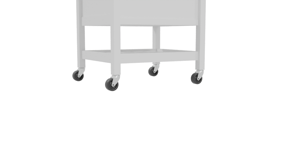 Minimalist Kitchen Cart with Storage - Professional 3D Model Render 4