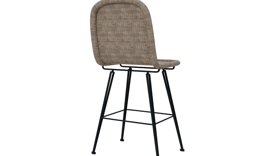 Stylish Modern Bar Stool 3D - Professional 3D Model Render 6