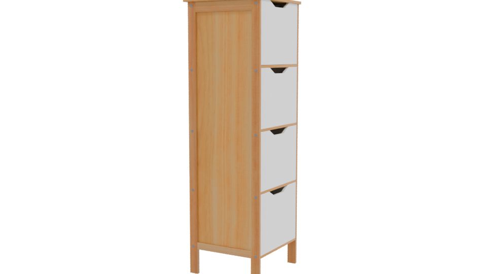 Minimalist Storage Tower 3D Model - Professional 3D Model Render 9