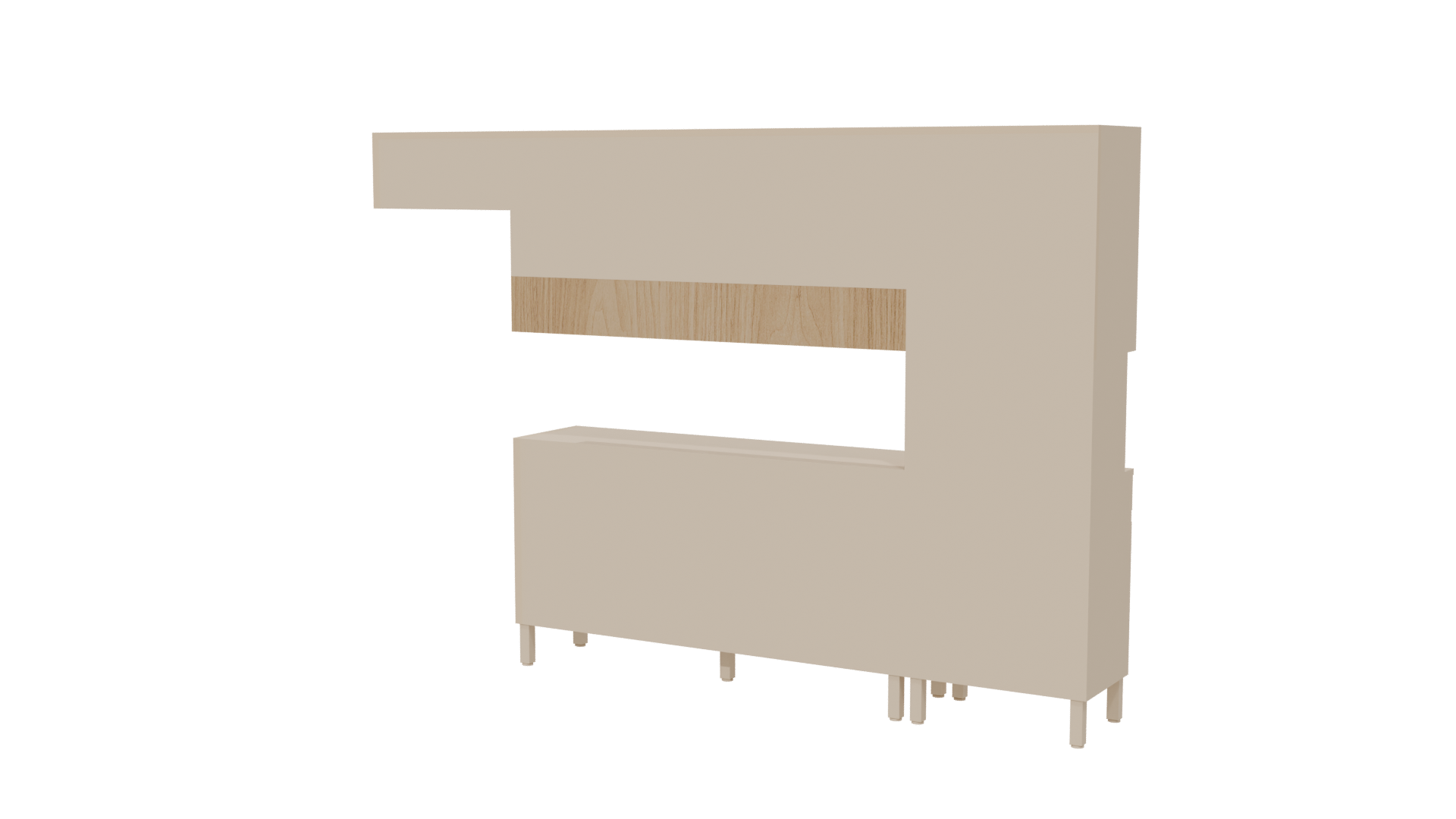 Minimalist Kitchen Cabinet Set 3D - Professional 3D Model Render 6